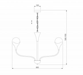 Подвесная люстра Eurosvet Calyx 60169/6 никель в Качканаре - kachkanar.ok-mebel.com | фото 3