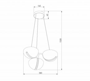 Подвесная люстра Eurosvet Emisfero 50083/3 LED золото в Качканаре - kachkanar.ok-mebel.com | фото 6