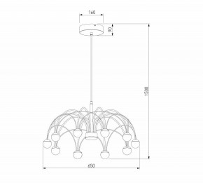Подвесная люстра Eurosvet Ragno 90034/10 LED черный в Качканаре - kachkanar.ok-mebel.com | фото 5