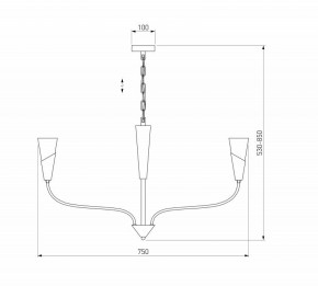 Подвесная люстра Eurosvet Rhyton 60167/6 латунь в Качканаре - kachkanar.ok-mebel.com | фото 5