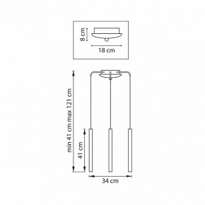 Подвесная люстра Lightstar Tubo L3T747247 в Качканаре - kachkanar.ok-mebel.com | фото 3