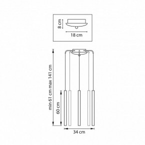 Подвесная люстра Lightstar Tubo L5T747347 в Качканаре - kachkanar.ok-mebel.com | фото 3