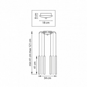 Подвесная люстра Lightstar Tubo L8T747247 в Качканаре - kachkanar.ok-mebel.com | фото 3