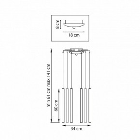 Подвесная люстра Lightstar Tubo L8T747337 в Качканаре - kachkanar.ok-mebel.com | фото 3