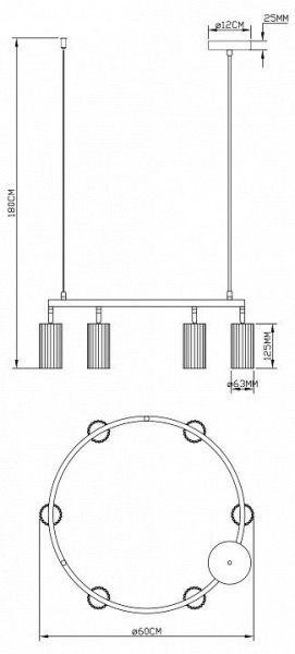 Подвесная люстра Moderli Cora V11601-6P в Качканаре - kachkanar.ok-mebel.com | фото 7