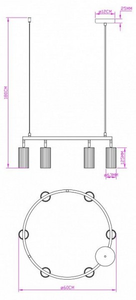 Подвесная люстра Moderli Cora V11602-6P в Качканаре - kachkanar.ok-mebel.com | фото 5