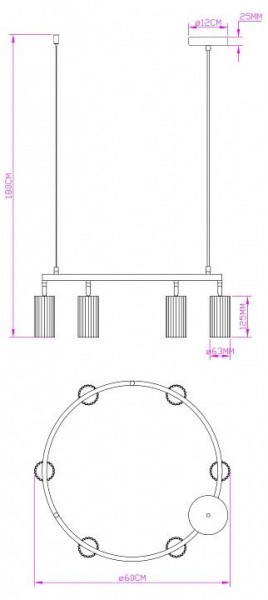 Подвесная люстра Moderli Cora V11603-6P в Качканаре - kachkanar.ok-mebel.com | фото 6