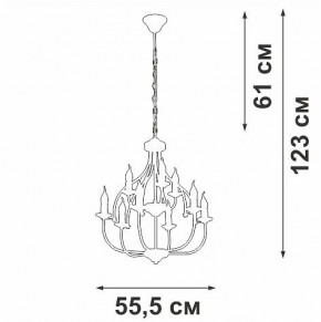 Подвесная люстра Vitaluce V1863 V1863-8/9 в Качканаре - kachkanar.ok-mebel.com | фото 3
