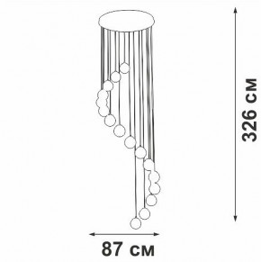 Подвесная люстра Vitaluce V2893 V2893-9/16S в Качканаре - kachkanar.ok-mebel.com | фото 4