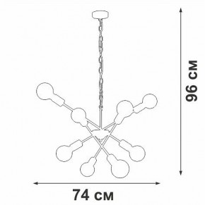 Подвесная люстра Vitaluce V4750 V4750-0/8 в Качканаре - kachkanar.ok-mebel.com | фото 5