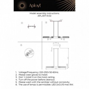 Подвесной светильник Aployt Brynia APL.307.13.02 в Качканаре - kachkanar.ok-mebel.com | фото 3