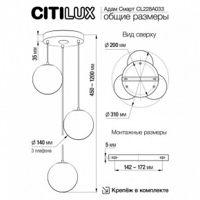 Подвесной светильник Citilux Адам Смарт CL228A033 в Качканаре - kachkanar.ok-mebel.com | фото 9