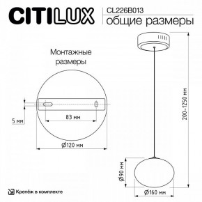 Подвесной светильник Citilux Atman Smart CL226B013 в Качканаре - kachkanar.ok-mebel.com | фото 10