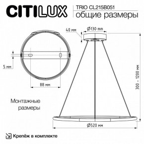 Подвесной светильник Citilux Trio CL215B051 в Качканаре - kachkanar.ok-mebel.com | фото 8