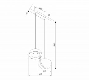 Подвесной светильник Eurosvet Emisfero 50083/2 LED золото в Качканаре - kachkanar.ok-mebel.com | фото 4