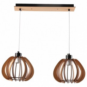 Подвесной светильник Imex MD.9012 MD.9012-2-P-BK+WOOD в Качканаре - kachkanar.ok-mebel.com | фото