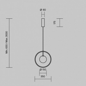 Подвесной светильник Maytoni Paparazzi MOD407PL-L12B3K1 в Качканаре - kachkanar.ok-mebel.com | фото 2