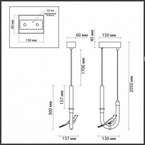 Подвесной светильник Odeon Light Lark 5431/2L в Качканаре - kachkanar.ok-mebel.com | фото 5