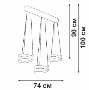 Подвесной светильник Vitaluce V3047 V3047-1/3S в Качканаре - kachkanar.ok-mebel.com | фото 4
