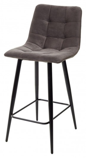 Полубарный стул CHILLI-QB графит #14, велюр / черный каркас (H=66cm) М-City в Качканаре - kachkanar.ok-mebel.com | фото