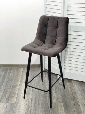 Полубарный стул CHILLI-QB графит #14, велюр / черный каркас (H=66cm) М-City в Качканаре - kachkanar.ok-mebel.com | фото 2