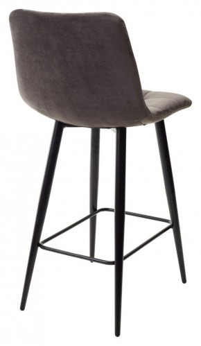 Полубарный стул CHILLI-QB графит #14, велюр / черный каркас (H=66cm) М-City в Качканаре - kachkanar.ok-mebel.com | фото 4