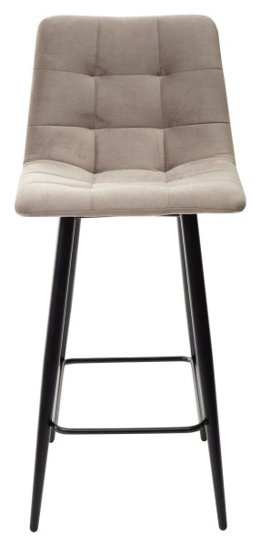 Полубарный стул CHILLI-QB латте #25, велюр / черный каркас (H=66cm) М-City в Качканаре - kachkanar.ok-mebel.com | фото