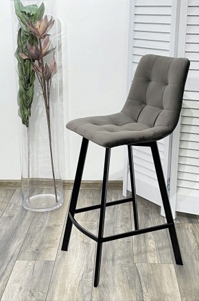 Полубарный стул CHILLI-QB SQUARE графит #14, велюр / черный каркас (H=66cm) М-City в Качканаре - kachkanar.ok-mebel.com | фото 2