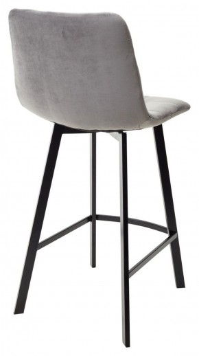 Полубарный стул CHILLI-QB SQUARE светло-серый #26, велюр / черный каркас (H=66cm) М-City в Качканаре - kachkanar.ok-mebel.com | фото 4