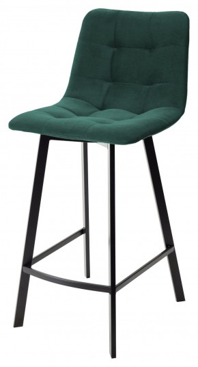 Полубарный стул CHILLI-QB SQUARE зеленый #19, велюр / черный каркас (H=66cm) М-City в Качканаре - kachkanar.ok-mebel.com | фото