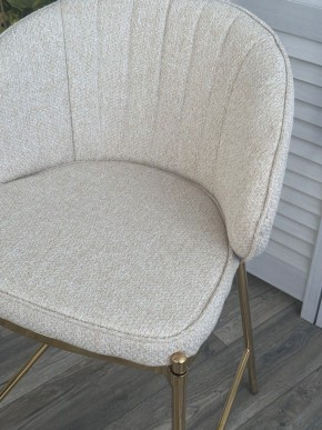 Полубарный стул WENDY TRF-11 светло-бежевый, ткань / золотой каркас (H=65) М-City в Качканаре - kachkanar.ok-mebel.com | фото