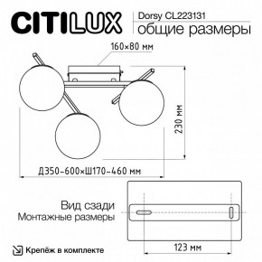 Потолочная люстра Citilux Dorsy CL223131 в Качканаре - kachkanar.ok-mebel.com | фото 11