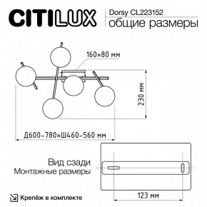 Потолочная люстра Citilux Dorsy CL223152 в Качканаре - kachkanar.ok-mebel.com | фото 10