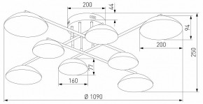 Потолочная люстра Eurosvet Ripple 50389 LED латунь в Качканаре - kachkanar.ok-mebel.com | фото 5