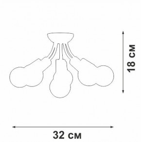 Потолочная люстра Vitaluce V3927 V3927-1/6PL в Качканаре - kachkanar.ok-mebel.com | фото 6