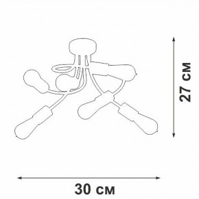 Потолочная люстра Vitaluce V3928 V3928-1/6PL в Качканаре - kachkanar.ok-mebel.com | фото 4