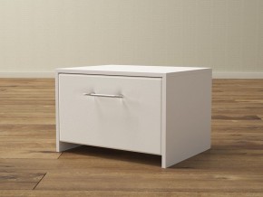 PROxSON Тумба Varna (ЛДСП Белая+экокожа Белый/Белый) 51x40 в Качканаре - kachkanar.ok-mebel.com | фото