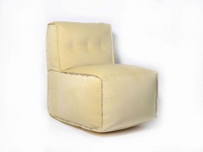 Прямое модульное бескаркасное кресло Комфорт (Желтый велюр) в Качканаре - kachkanar.ok-mebel.com | фото