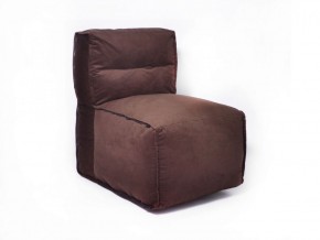 Прямое модульное бескаркасное кресло Комфорт (Шоколад велюр) в Качканаре - kachkanar.ok-mebel.com | фото
