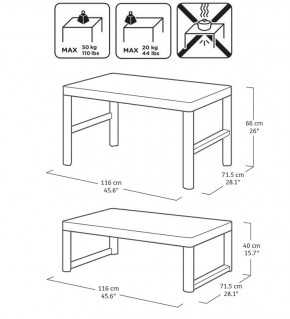 Раскладной стол Лион с регулируемой высотой столешницы (Lyon rattan table) графит (h400/650) в Качканаре - kachkanar.ok-mebel.com | фото 3