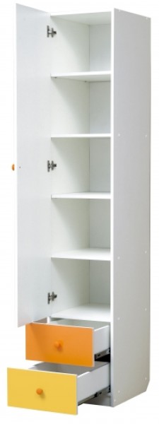 Шкаф 1-но дверный с ящиками и зеркалом Радуга (400) в Качканаре - kachkanar.ok-mebel.com | фото 2