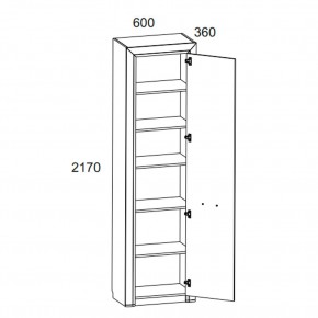 Шкаф 1D, OLIVIA, цвет вудлайн крем/дуб анкона в Качканаре - kachkanar.ok-mebel.com | фото 2