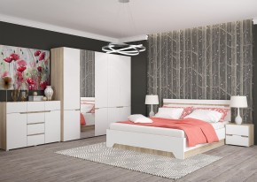 Шкаф 2-х створчатый АНТАЛИЯ (Сонома/Белый софт) в Качканаре - kachkanar.ok-mebel.com | фото 3
