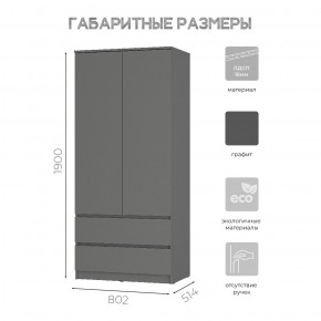 Шкаф 2-х створчатый Симпл ШК-03 (графит) в Качканаре - kachkanar.ok-mebel.com | фото 6