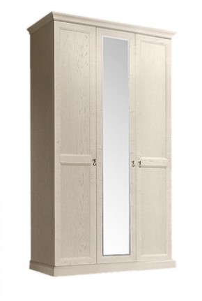 Шкаф 3-х дверный (с зеркалом) для платья и белья Венеция дуб седан (ВНШ1/3) в Качканаре - kachkanar.ok-mebel.com | фото