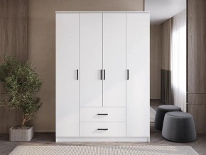 Шкаф 4-х створчатый Титан (белый) в Качканаре - kachkanar.ok-mebel.com | фото