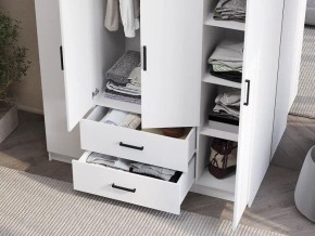 Шкаф 4-х створчатый Титан (белый) в Качканаре - kachkanar.ok-mebel.com | фото 3