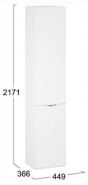 Шкаф для белья Глосс СМ-319.07.011 в Качканаре - kachkanar.ok-mebel.com | фото 4
