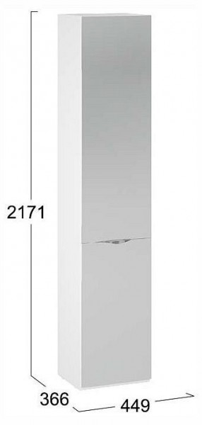 Шкаф для белья Глосс СМ-319.07.012 в Качканаре - kachkanar.ok-mebel.com | фото 4