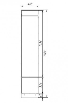 Шкаф для Одежды ЭШ1-РП-19-4 (ручка профильная) серия "Экон" в Качканаре - kachkanar.ok-mebel.com | фото 2